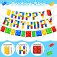 23 Pieces Building Block Birthday Party Backdrop Supplies Include Colorful Building Blocks Banners and Building Theme Hanging Sw