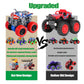 LEFEI Monster Truck Toys - 4 Pack Friction Powered Toy Motorcycle Cars Push and Go Car Truck Playset for Boys Girls Toddler Aged