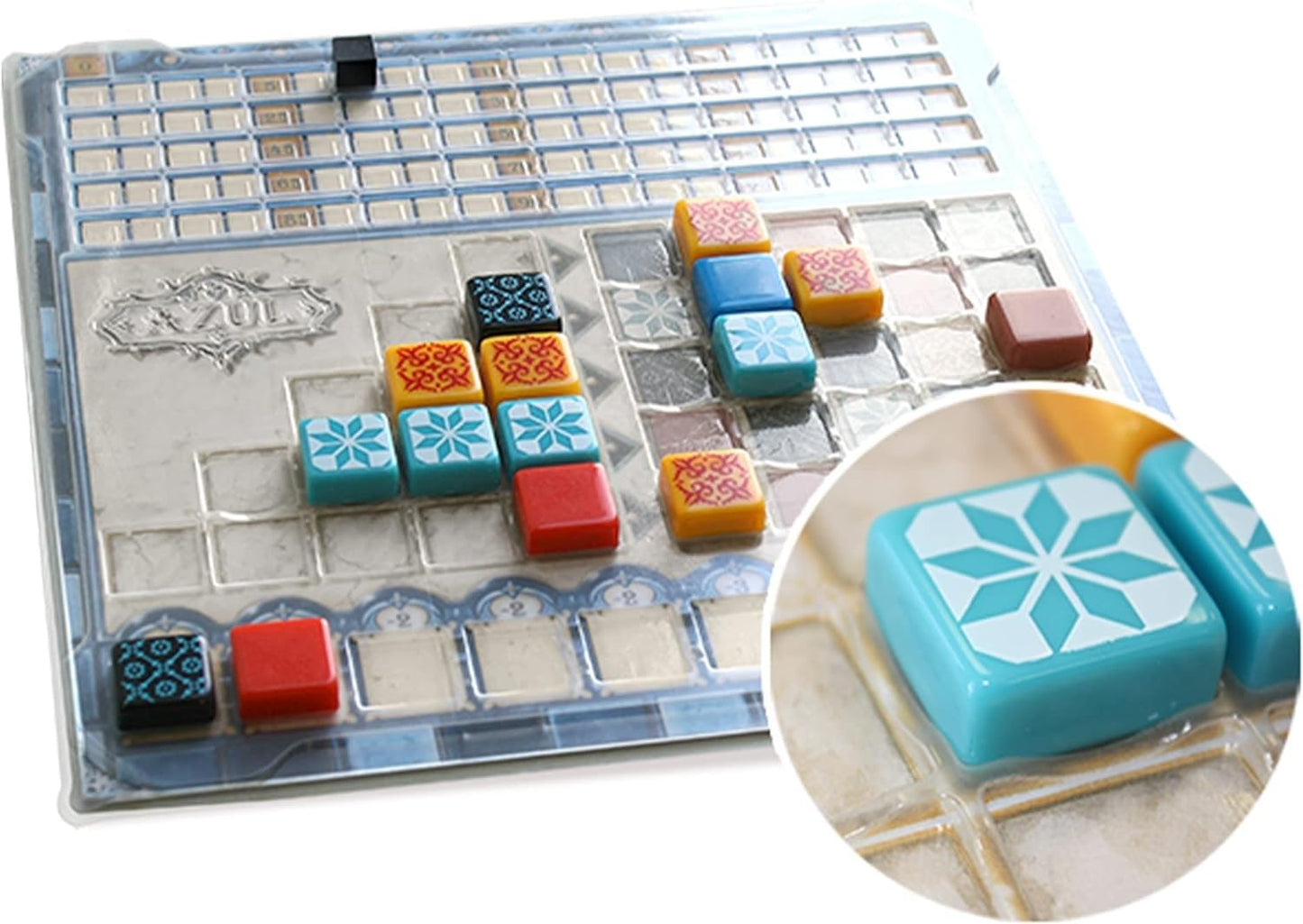 Azul Crystal Mosaic Board Game Expansion - Strategic Tile-Placement Game for 2-4 Players, Ages 8+, Multi-colored, Model NMG60012