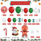 Christmas Balloon Garland Arch Kit, Christmas Balloon Arch With Metallic Green Red White Christmas Latex Balloons Snowflake Sant