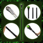 Flylife 51Inch Deluxe Maleficent Staff With Green Light Orb, Wizard Scepter Magic Wand Halloween Prop (Green Light)