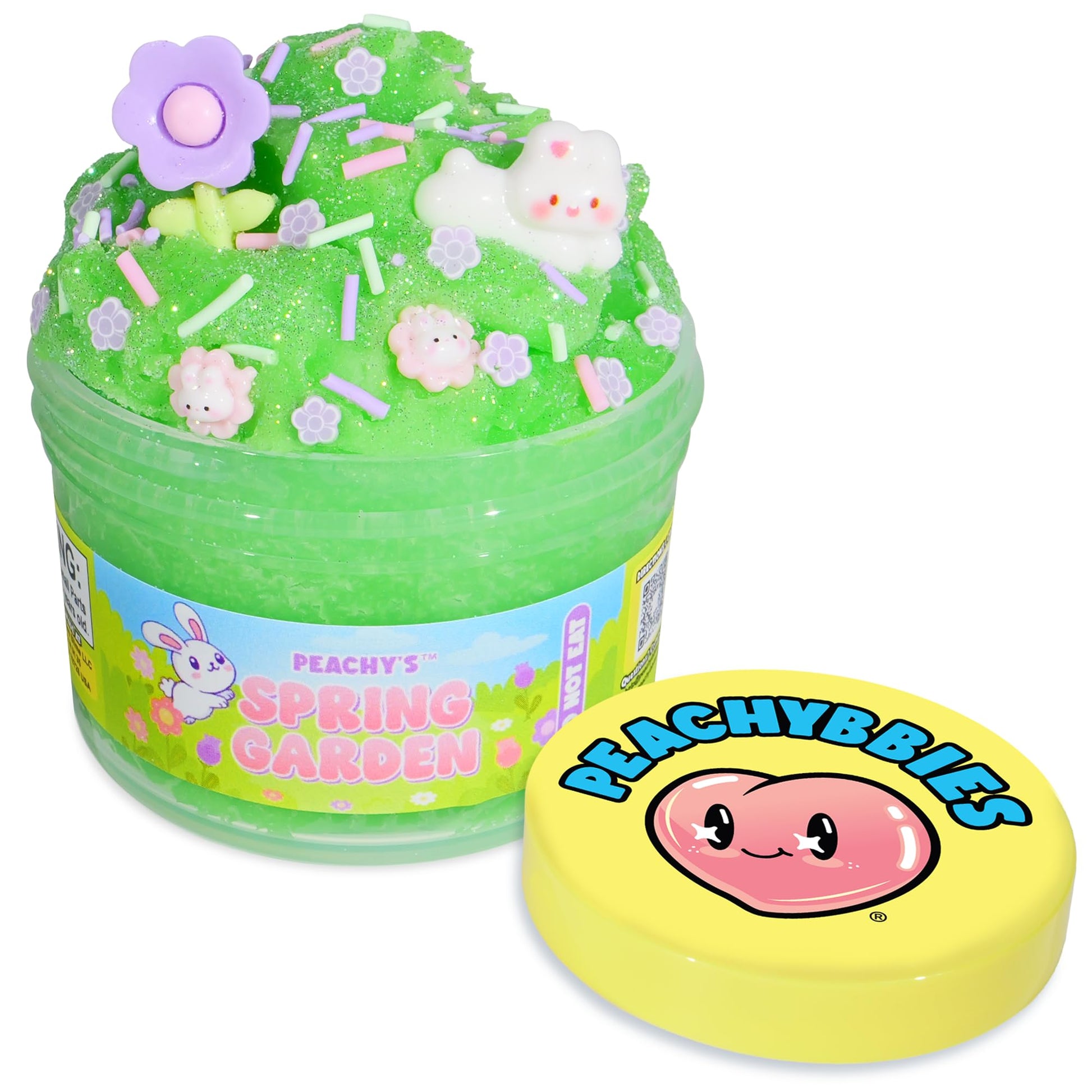 Peachybbies Spring Garden Cloud Slime - Made in USA enhanced  100% Authentic  7 oz.  Scented for Kids  ASMR  Axolotl Gifts  Slime Charms  Fidget Toys