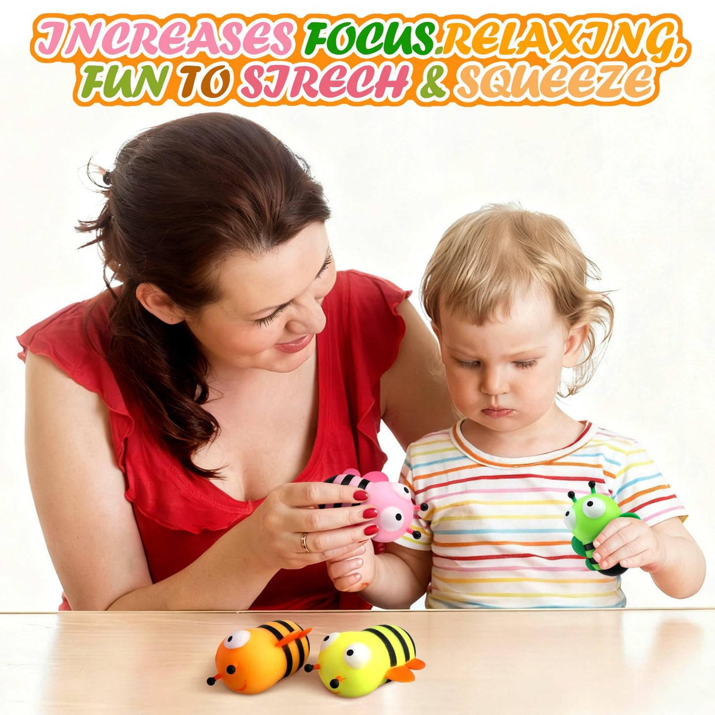 Meooeck 12 Pcs Bee Stress Relief Toy Stress Balls for mature-themed Mini Bee Party Favors Cute Squeeze Toys Fidget Animal Ball Fun for Birthday Party Office Birthday Christmas Stuffer Gift Prizes