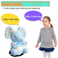 Hcdoujoy Baby Blue Peek A Boo Elephant Plush Stuffed Singing Elephant, Repeat What You Say, Musical For Toddler With Moving Ear, Singing Talking Stuffed Animal Baby Toy For Boy Girl