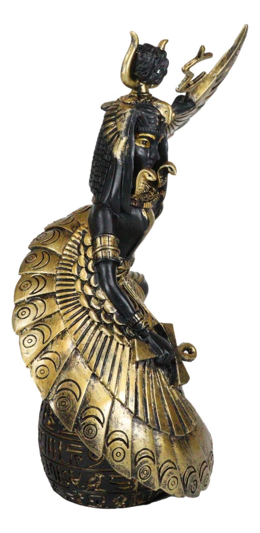 Ebros Gift Egyptian Goddess Of Motherhood And Magic Mother Isis Ra Holding Ankh With Open Wings Decorative Statue 9' H Gods And Goddesses Of Egypt Figurine