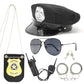 Timisea Police Accessories Kit Police Pretend Play Costume Dress Up Police Hat Handcuffs Police Officer Costume For Kids