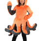 Enchanting Ocean Octopus Kids Costume | Sea Creature Cosplay | Vibrant Orange Octopus Outfit with Hood, Tentacles, and Mitts X-