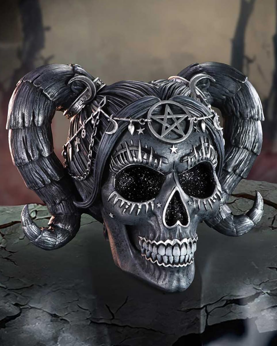 Nemesis Now Drop Dead Gorgeous Figurine, Baphomet Occult Doll Skull Ornament, Gothic Decor Collectible And Gift, Expertly Hand-Painted, 20.5Cm - Solve And Coagula