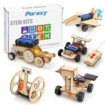 5 In 1 Stem Model Car Kits, Stem Projects For Kids, Toys For Boys Age 8-12, 3D Wooden Puzzles, Educational Science Building Kit, Christmas Birthday Gifts For 8 9 10 11 12 Year Old Boys And Girls