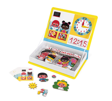 Janod Magnetibook 94 Pc Magnetic Telling Time Game - Ages 3+ - J02724