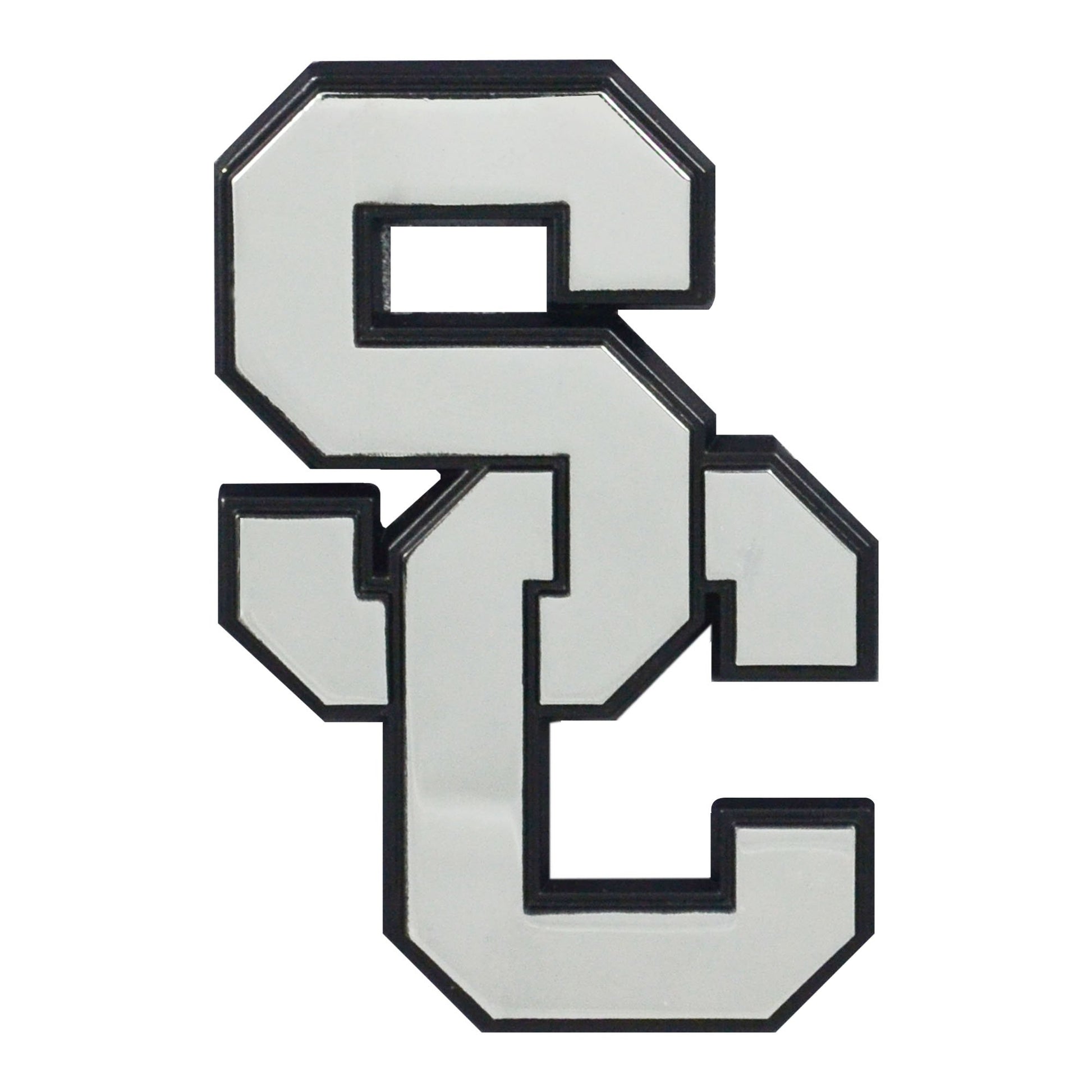FANMATS NCAA Univ of Southern California Trojans Chrome Team Emblem , 3x3.2
