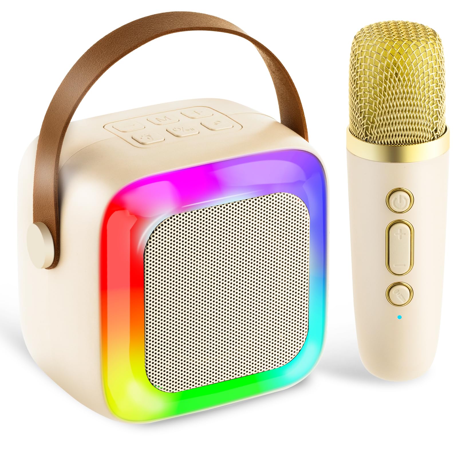 Anliuanliu Kids Karaoke Machine For Adults, Mini Portable Karaoke Bluetooth Speaker With 1 Wireless Microphone, Birthday Gifts T
