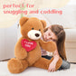 Beniny Red Heart Giant Teddy Bears, Big Teddy Bear Stuffed Animals With Embroidered I Love You For Girlfriend, Valentines Fluffy