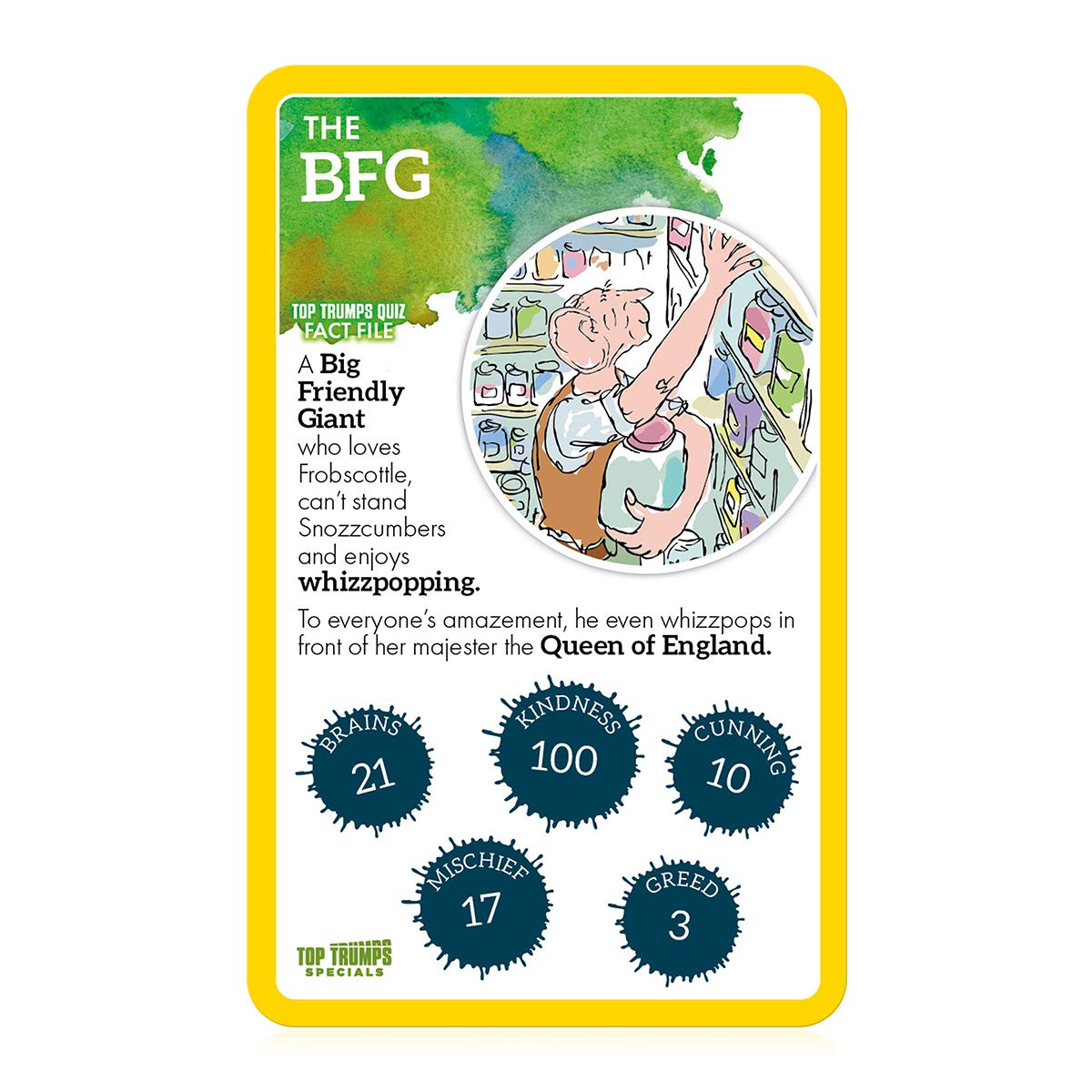 Top Trumps Roald Dahl Vol.1 Specials Card Game  Play with gloriumptious Characters from Matilda  The BFG  Charlie and The Chocolate Factory and Willy Wonka  Gifts for Boys and Girls Aged 6 Plus