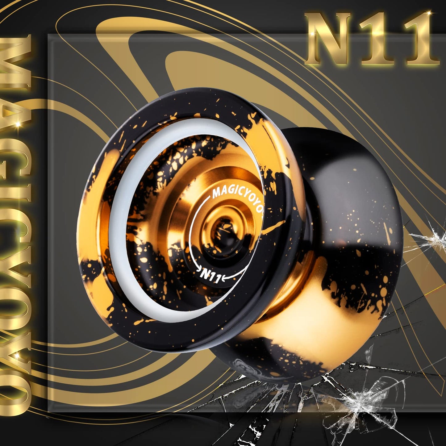 Magicyoyo Dual Purpose Yoyo- Responsive Yoyo N11 & Unresponsive Yoyo Alloy Yoyo With Yoyo Glove + Bag + Unresponsive Bearing Kit