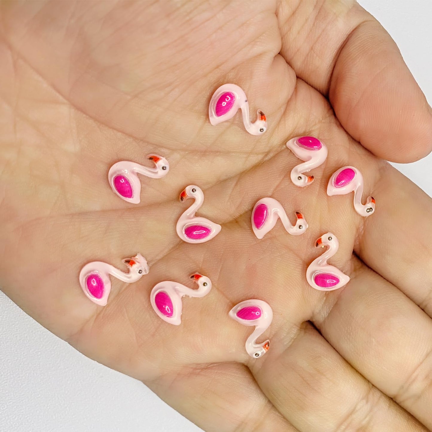 100Pcs Mini Flamingo Decor For Dollhouse Resin Animal Tiny For Crafts Micro Miniature Flamingo For Fairy Garden Dollhouse Micro