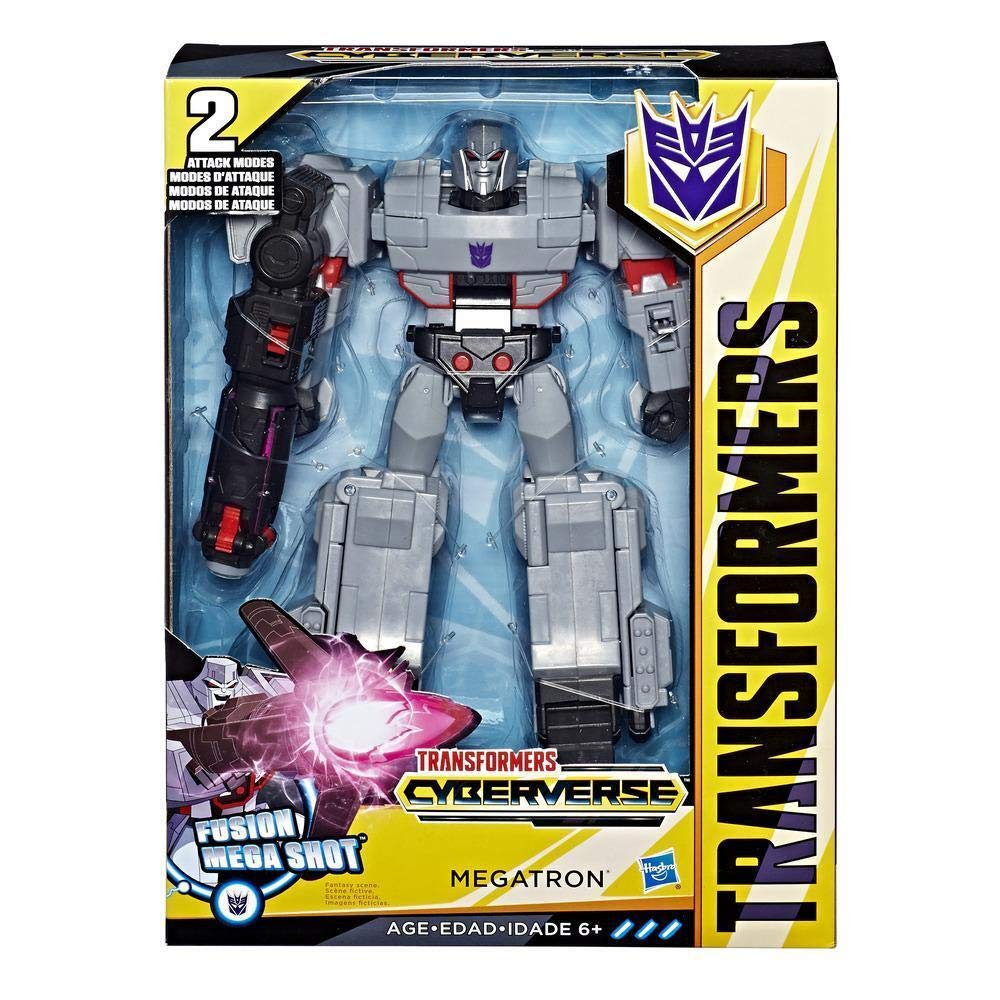 Transformers Toys Cyberverse Action Attackers Ultimate Class Megatron Action Figure - Repeatable Fusion Mega Shot Action Attack