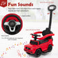 Honey Joy Push Cars For Toddlers, Mercedes Benz Kids Toy Car Stroller W/Push Handle & Detachable Guardrail, Horn & Engine Sound,