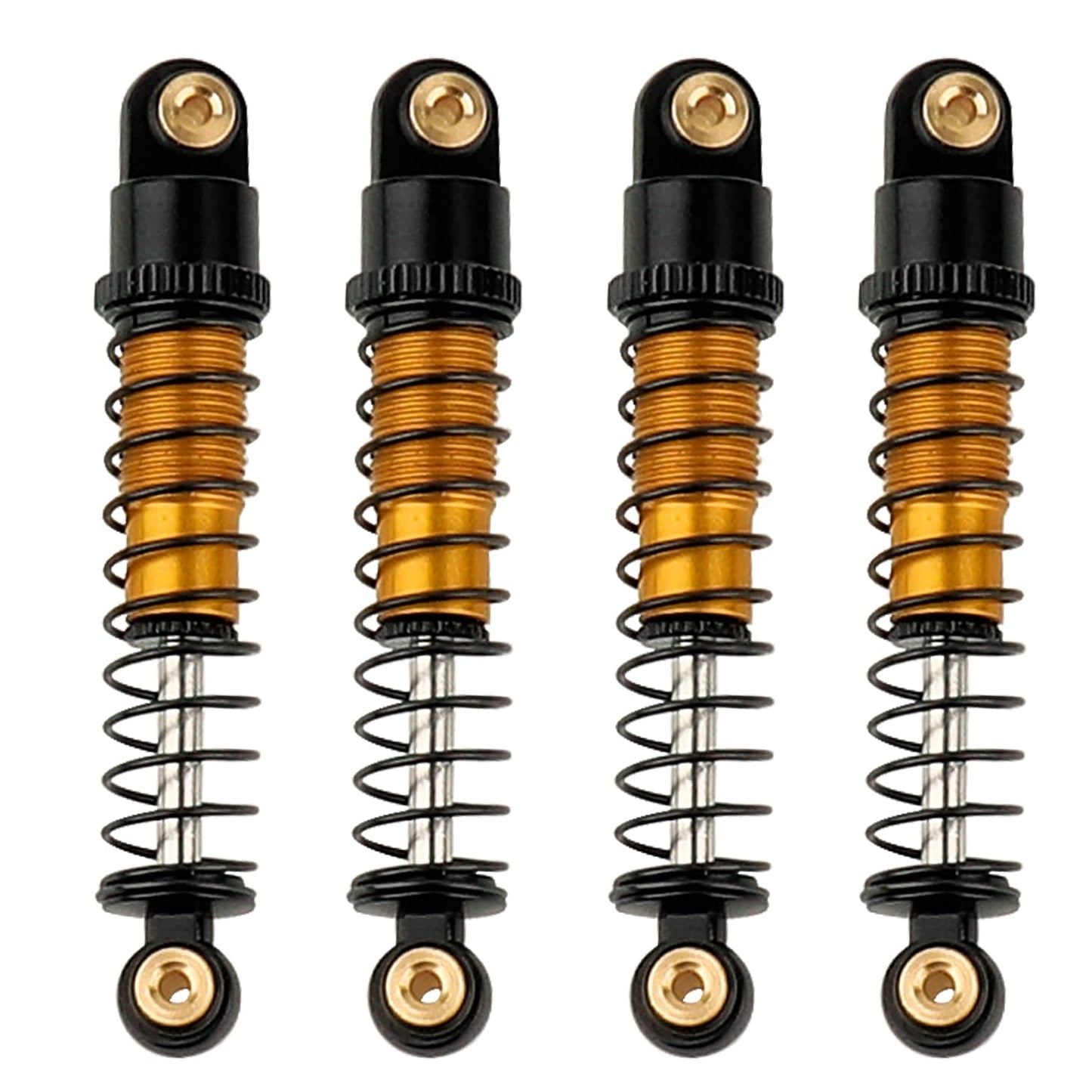Rzxylrc 4Pcs 40Mm Shocks Damping Shock Absorber Damper For 1/24 Axial Scx24 Axi90081 Rc Crawler Car Upgrade Parts (Gold)