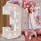 Imprsv 4Ft Marquee Numbers,Diy Light Up Numbers For 30Th Birthday Decorations, Party Party Decorations,Anniversary Party Decor,M