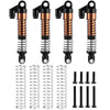 Aluminum RC Shock Absorber Long Oil Threaded Dampers 67.5mm for 1:18 TRX4M Upgrades Defender Bronco RC Car (Black)