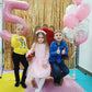 Pearlescent Pink 5 Balloon, Number Balloons 40 Inch, 5Th Birthday Balloon Decorations, Pastel Pink Party Supplies, 5 Number Ball