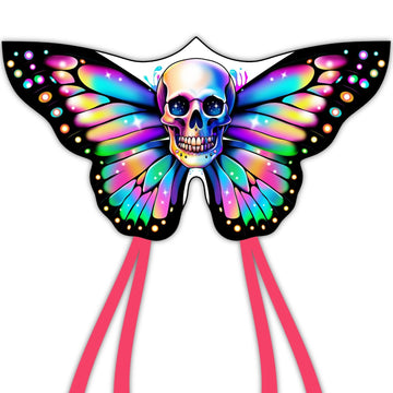 Yfafengs Butterfly & Skull Kites For Kids And Adults - Easy Fly Kites With Tail For Beach, Park, And Easter Outdoor Activities -