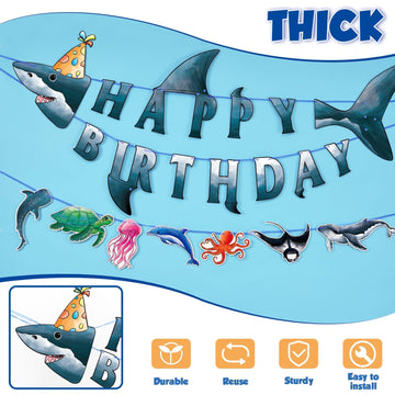 Wernnsai Ocean Party Supplies Set - 88 Pcs Under The Sea Party Tableware Set Ocean Themed Party Plates Napkins Tablecloth For 16 Guests Underwater Whale Party Decorations Birthday Baby Shwer Favors
