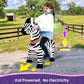 Ponycycle Zebra Kids Ride On Horse Kids Riding Horse Unicorn Toys Classic Model U (With Brake/ 30' Height/Size 3 For Age 3-5) Pony Cycle Ride On Zebra Plush Toy Pony Stuffed Animal Toy Model Ux368