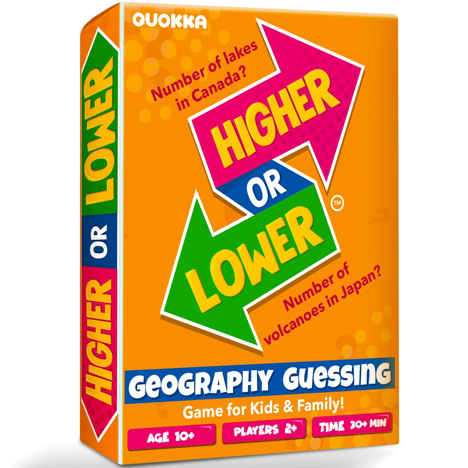 QUOKKA Geography Trivia Card Games - 4-Pack Family Game Night Set for Kids & Adults