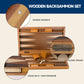 GSE Games & Sports Expert enhanced Wooden Folding Inlay Backgn Board Game Set  Classic Traditional Strategy Board Games (Focus - 21 Inches)
