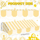 Tallew 4 Pcs 3D Circus Awning Wall Decoration Carnival Awning for Halloween Carnival Theme Party Classroom Decorations(Yellow an