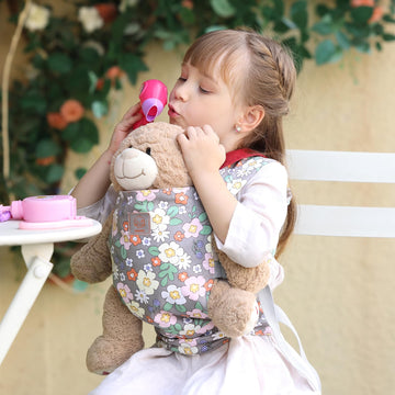 Gagaku Baby Doll Carrier, Kids Doll Carrier Reborn Baby Doll Carrier With Adjustable Straps, Doll Carriers For American Girl Doll Bitty Baby Doll Accessories - Gray (Grape Hyacinth)