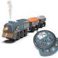 Remote Control Steam Train for Wooden Tracks  RC Train Set with Realistic Smoke, Lights & Sound, Motorized Toy Train Compatible
