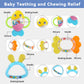 Moontoy Baby Rattles Teether Set Toys For 0 1 2 3 4 5 6 7 8 9 10 11 12 Month Old Baby Boy Girl, 9Pcs Baby Toys Sensory Toys Early Development Newborn Birthday Gifts Infant Toys 0-3-6-12 Month