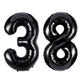 Shopping Time 38 Number Foil Balloons  (32 Inch)  Black