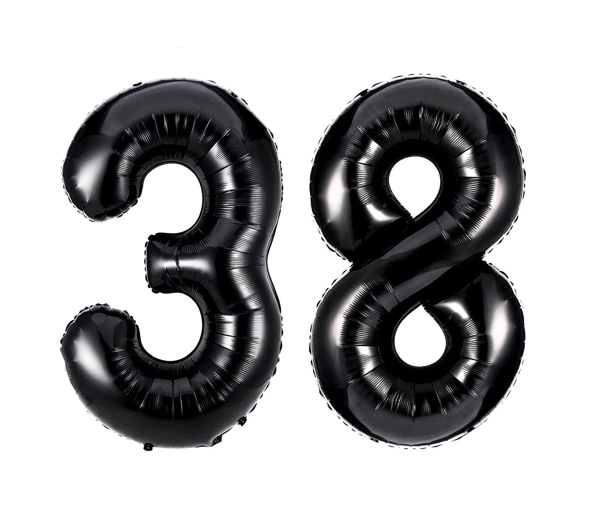 Shopping Time 38 Number Foil Balloons  (32 Inch)  Black