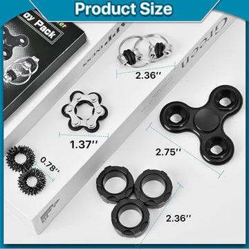 Dr.Kbde 12 Pcs Fidget Toys Adults Pack Stress Relief Sensory Toys For Kids Teen Cool Gadgets Desk Toys Flippy Roller Bike Chain Figits Rings Figette Spinners Classroom Prizes Gift For Adhd Boy Girls