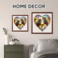 Stained Glass Heart Owls 500 Pieces Wooden Puzzles For Adults Unique Irregular Shape Fun Challenging Birds Puzzles For Kids And