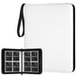 GERMUN 4 Pocket Card Binder  enhanced Zip Trading Card Binder  400 Double Sided Pocket PU Card Collection Binder  Collector Card Album  Card Folder for MTG  TCG  Sports Cards  Game Cards (White)