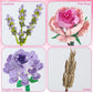 Chodia Flower Bouquet Building Blocks Sets For Adults Mini Pink Rose Lavender Botanical Collection Toys Kits Creative Birthday A