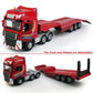 Flatbed Truck Toy with Crawler Excavator Toy Tractor Semi Tow Truck Transport Trailer Metal Diecast Construction Vehicles 2 in 1