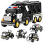 Temi Police Trucks Boy Toys For 3-5 Year Old Toddlers - Toys For 3 4 5 6 7 Years Old Transport Vehicle Carrier Truck, Boy Trucks