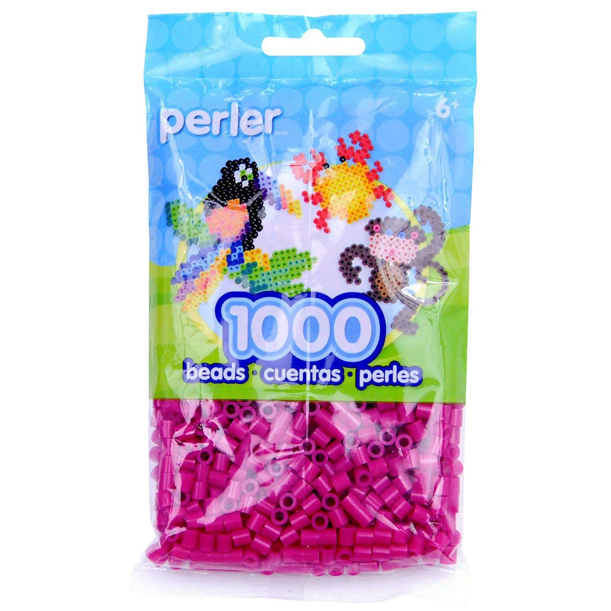 Perler Beads Fuse Beads for Crafts, Raspberry Pink, Small, 1000pcs