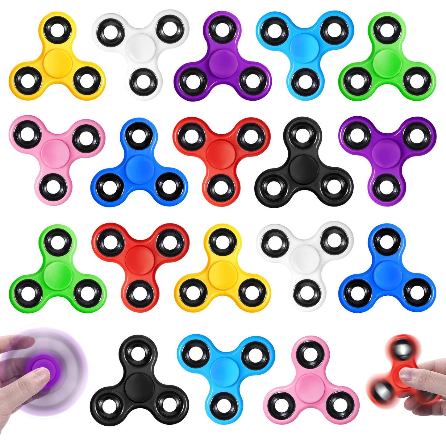 SCIONE 18 Pack Fidget Spinner Toy Bulk for Kids Adults, Spinners Fidget Set, Hand Spinner for Stress Relief, Easter Birthday Goo