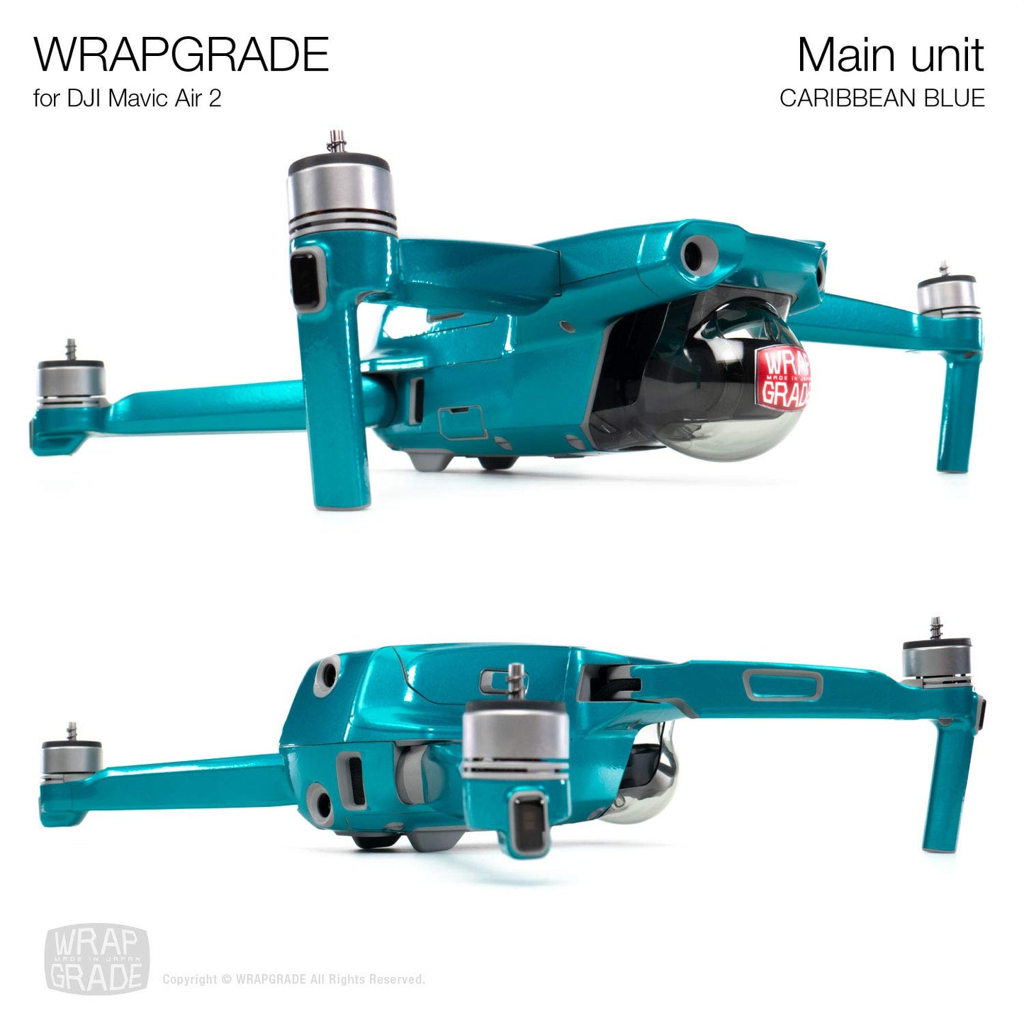 Wrapgrade Main Unit Skin Compatible With Dji Mavic Air 2 (Caribbean Blue)