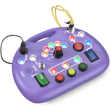Busy Board With Led Light, Toddler Montessori Toys For 1+ Year Old, Baby Sensory Board For Toddlers Travel Toys, Preschool Gradu