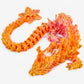Outgoto 3D Printed Cherry Blossom Dragon - 11.8In Realistic Articulated Dragon Fidget Toy, Desk D  Cor And Collectible (Pink Gol