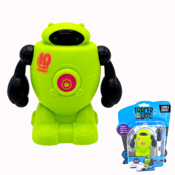 Mukikim Tracerbot - Green – Mini Inductive Robot That Follows The Black Line You Draw. Fun, Educational, And Interactive Stem Toy With Limitless Ways To Play! Promotes Logic And Creativity Training