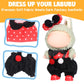 AICase for La bubu Clothes/for La bubu Outfits Clothes Set for 17cm Lububu Doll 3 Piece Set Hat Clothing for LA BUBU  Boys and Girls Stylish Adorable Dolls Clothes Accessories (No Doll)_09